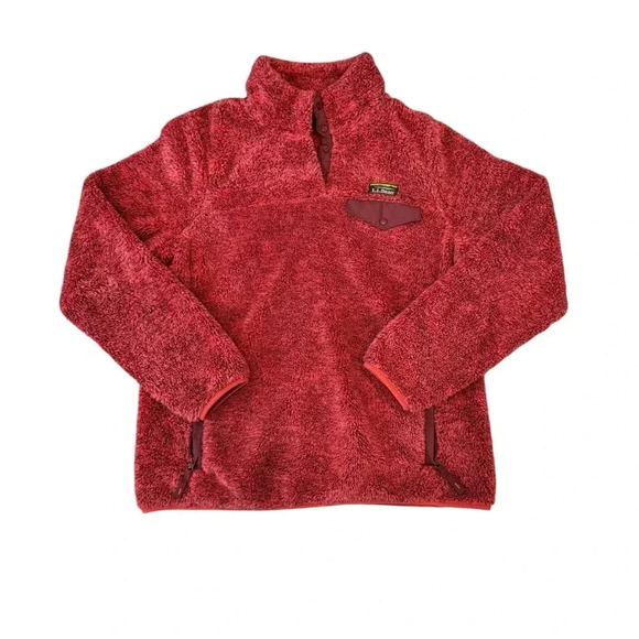 L.L Bean Women's Hi-Pile Fleece Pullover - Picture 4 of 11